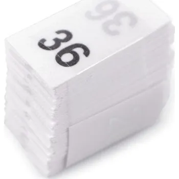 Velikostní štítky do oděvů, barva 36 bílá