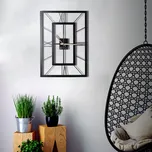 ASIR Nástěnné hodiny kov černé 49 x 35 cm