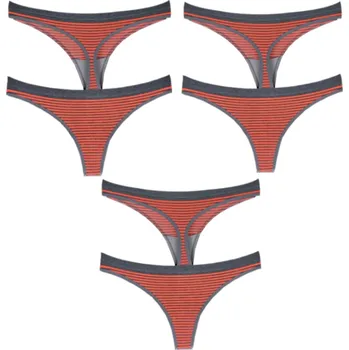 Kalhotky GreeNice Dámské bezešvé tanga Grenice (3ks v balení ) Barva: Oranžová, Velikost: S/M