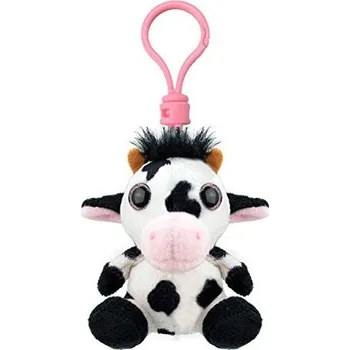 Klíčenka plyšová kravička 55-52/48269 bílá/černá