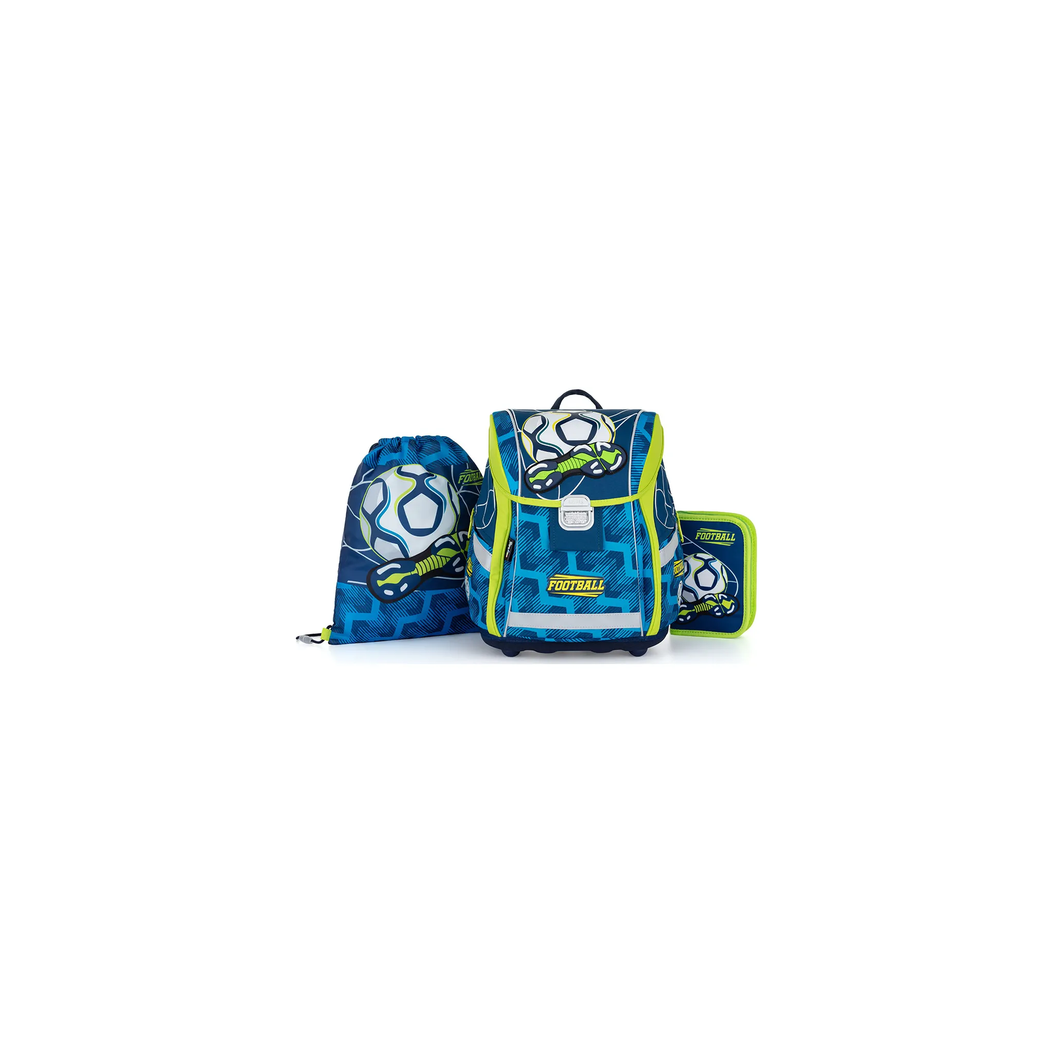 Fotografie 1 - Set školních potřeb Oxybag Premium Light 3dílný set Fotbal 2 0-98923