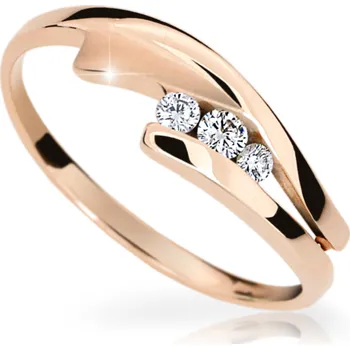 Prsten ŠPERKY-NM, Zlatý dámský prsten se zirkony 1835 růžové zlato Velikost prstenu: 59