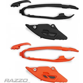 Sada vodítek řetězu UFO Chain Guide+Swingarm Chain Slider KTM SX SXF 23-.. EXC 24-.. Oranžová
