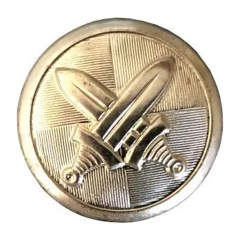 Knoflík ČSLA stejnokrojový velký stříbřitý na kabát