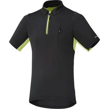 SHIMANO dres polo, černá, XL