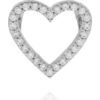 Přívěsek Zlaté provlékací bílé srdíčko