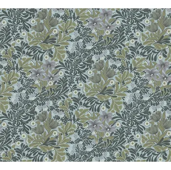 Tapeta A.S. Création | Vliesová tapeta na zeď ART OF EDEN 39057-2 | 0,53 x 10,05 m | zelená, modrá, fialová + Zelená, modrá, fialová vliesová tapeta na stěnu 390572 v rozměru 0,53 x 10,05 m