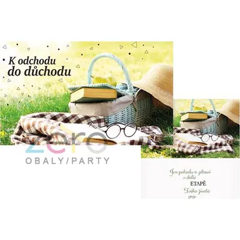 Albi Přání s textem k odchodu do důchodů + obálka - piknik