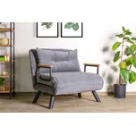 Designové rozkládací křeslo Hilarius šedé