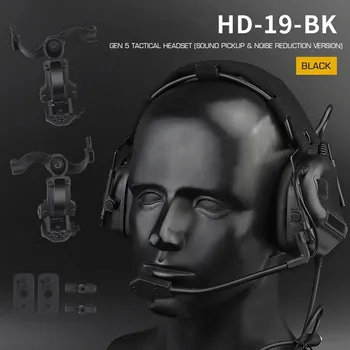 Vysílačka Wosport WoSport aktivní headset Gen5 + montáž na helmu FAST - Černá