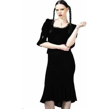 Dámská sukně sukně dámská KILLSTAR - Drusilla Midi - Black - XXL