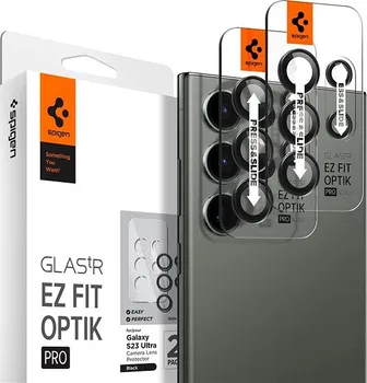Spigen Glass EZ Fit Optik Pro ochranné sklo fotoaparátu pro Samsung Galaxy S23 Ultra 2 ks