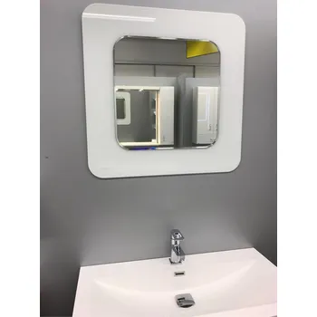 Zrcadlo do koupelny na zeď do pokoje do ložnice do předsíně na chodbu do koupelny APACHE 75 x 75 cm s fazetou 10 mm s podkladem z bílého skla Lacobel 712-420