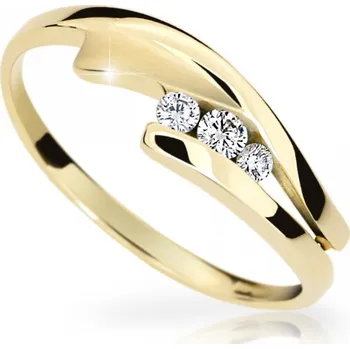 Šperk ŠPERKY-NM, Dámský zlatý prsten se zirkony 1642 Velikost prstenu: 58