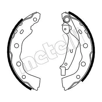 Brzdová čelist Sada brzdových čelistí METELLI 53-0259