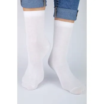 Pánské ponožky HLADKÉ BAVLNĚNÉ PONOŽKY SB005 bílá 27-30