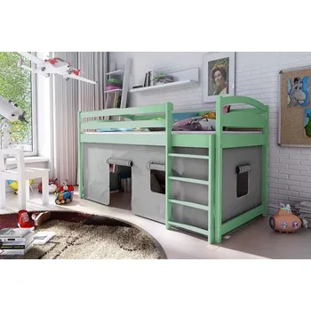 Dětská postel Dětská zvýšená postel Atos Barva dřeva: Zelená, Rozměry: 80x180