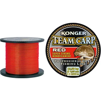Konger Vlasec Team Carp Red 0,20mm - 0,40mm / 600m Průměr-Nosnost: 0.20mm / 6kg