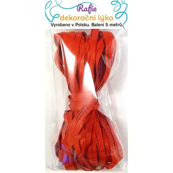 Stuha Rafie, 5 m v balení, barva ČERVENÁ, R77M