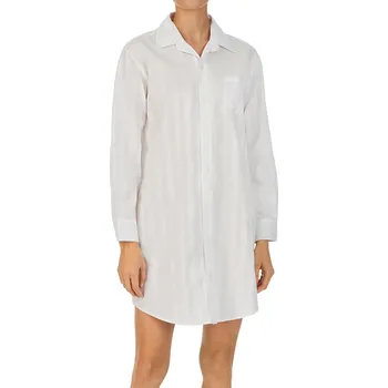 Dámská noční košile Ralph Lauren dlouhá košile ILN32234 bílá - Bílá / S