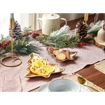 Sada dekorativních mís misek Zlatý kov 2 na prsteny šperky podnos s motivem vánoční stromeček Dekorace Beliani