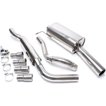 Výfukový systém TA Technix sportovní nerezový catback výfuk VW Golf I cabrio (155, 84-93), 1x 90 mm rovná nerezová koncovka s pertlem