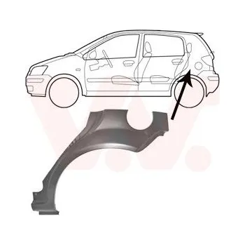 Příslušenství karosérie Boční stěna VAN WEZEL 8251147