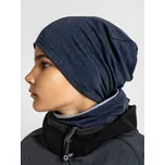 UNUO DĚTSKÁ ČEPICE Z TEPLÁKOVINY SPADENÁ, velikost S - L Velikost: M, Vzor: Jeans temný