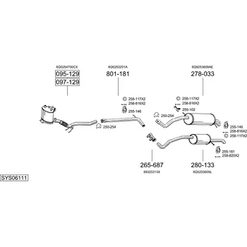 Filtr pevných částic filtr pevných čás. výroba AS Bosal 97-129A