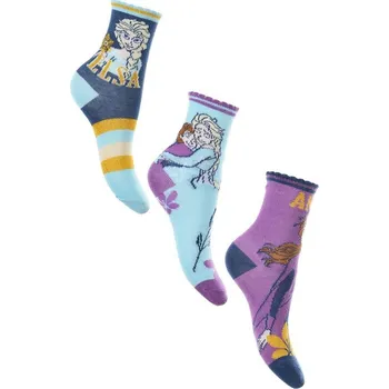 Ponožky Disney Frozen - modrá/tyrkysová/fialová Velikost: 23/26