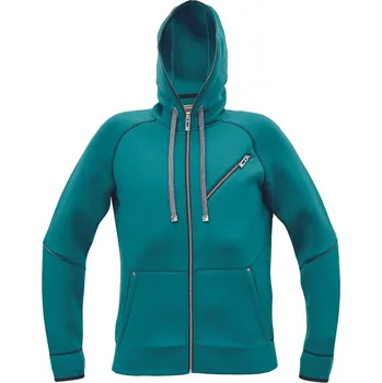 pracovní mikina Cerva NEURUM pánská mikina s kapucí petrolejová - XXXL