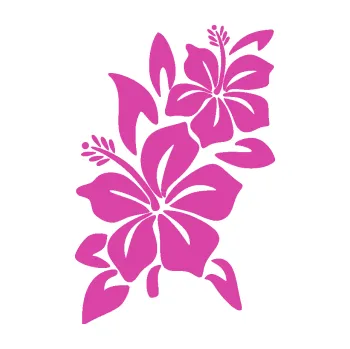 Samolepící dekorace Květina dekor 033 levá ibišek (16 - růžová) SAMOLEPKA NA AUTO, NÁLEPKA, FÓLIE, POLEP, TUNING, VLASTNÍ TEXT, TISK, AUTOSAMOLEPKY.cz, POLEPY, OBRÁZEK, LOGO, 3D STICKERS