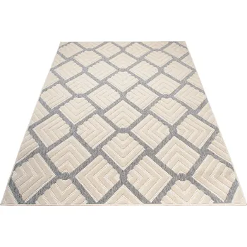 Koberec Moderní koberec Cansas - obrazce 1 - krémový/šedý Rozměr koberce: 120x170 cm