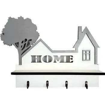 Věšák Falixen - Věšák na klíče "Home" šedý