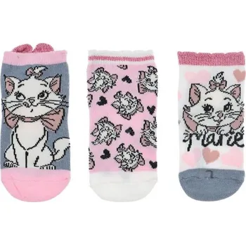 Disney Baby ponožky - 3 páry - šedá/růžová/bílá Velikost: 68/74
