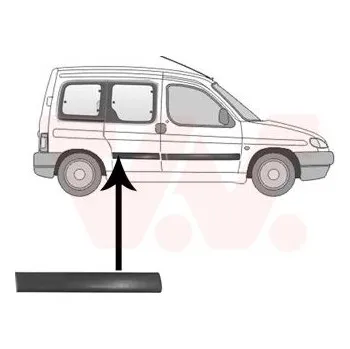 Lišta karosérie Ozdobná / ochranná lišta, dveře VAN WEZEL 0903426