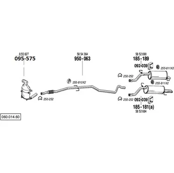 Filtr pevných částic filtr pevných čás. výroba AS Bosal 97-575A