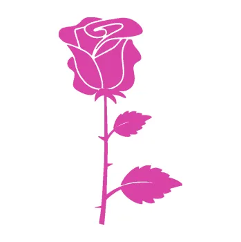 Samolepící dekorace SAMOLEPKA Růže 007 pravá (16 - růžová) NA AUTO, NÁLEPKA, FÓLIE, POLEP, TUNING, VLASTNÍ TEXT, TISK, AUTOSAMOLEPKY.cz, POLEPY, OBRÁZEK, LOGO, SAMOLEPKY