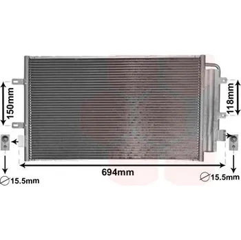 Výparník klimatizace Kondenzátor, klimatizace VAN WEZEL 28005127