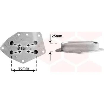 Motor automobilu Olejový chladič, motorový olej VAN WEZEL 17013707