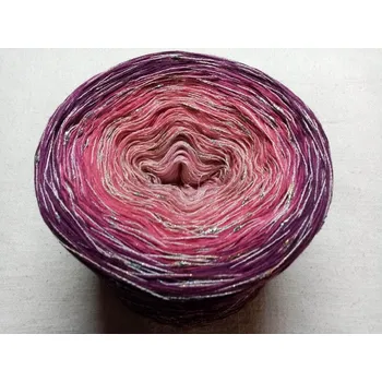 Příze Akté 3-nitka 1000m s nopkovou nitkou (Duhové klubko s nopky Akté)