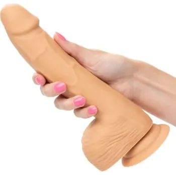 Dildo Realistické dildo CalExotics Silicone Studs 8″ tělové, silikonové dildo s přísavkou a varlaty 25 x 4,3 cm