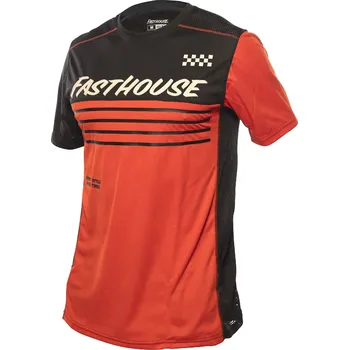 cyklistický dres Fasthouse Classic Mercury Jersey Black Red Velikost: M