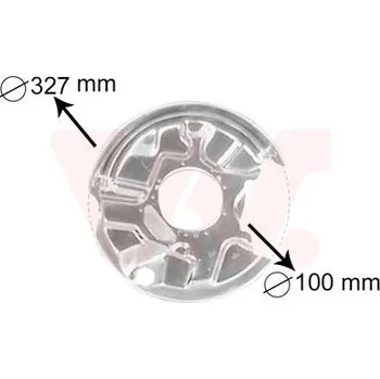Brzdový kotouč Ochranný plech proti rozstřikování, brzdový kotouč VAN WEZEL 3024373