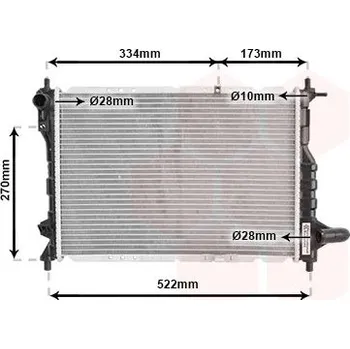 Chladič motoru Chladič, chlazení motoru VAN WEZEL 81002075