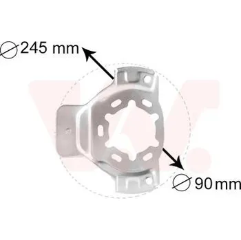 Autodíl Ochranný plech proti rozstřikování, brzdový kotouč VAN WEZEL 3742371