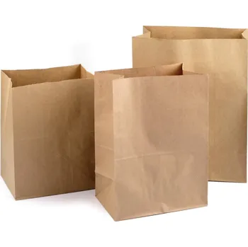 Party dekorace Papírový sáček natural - 19 x 25 x 13,5 cm