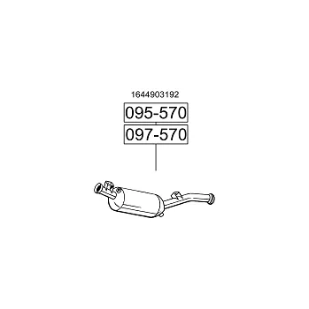 Filtr pevných částic filtr pevných čás. výroba AS Bosal 97-570A