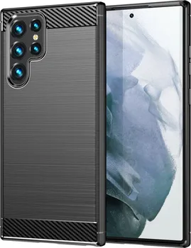 Pouzdro na mobilní telefon MG Carbon Case pro Samsung Galaxy S23 Ultra černý