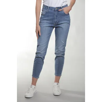 Dámské džíny Cross Jeans dámské mom fit džíny Joyce 432-045 mid blue Velikost: 27/32